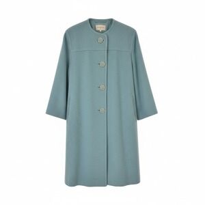 Vintage Electre Coat Womens Large Mint Green Wool Cashmere Blend Made in Paris